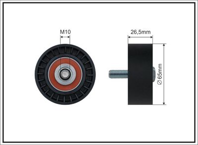 Tensioner Pulley, V-ribbed belt CAFFARO 13-99