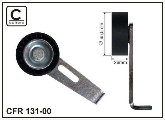 CAFFARO 131-00 Belt Tensioner, V-ribbed belt