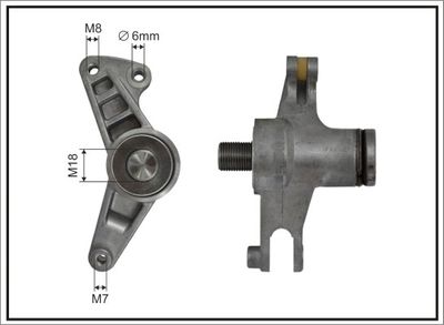 Tensioner Lever, V-ribbed belt CAFFARO 131207SP