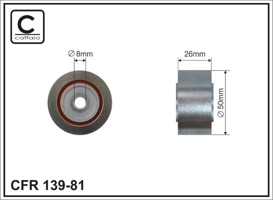 CAFFARO 139-81 Deflection/Guide Pulley, V-ribbed belt