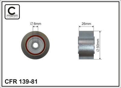Deflection/Guide Pulley, V-ribbed belt CAFFARO 139-81