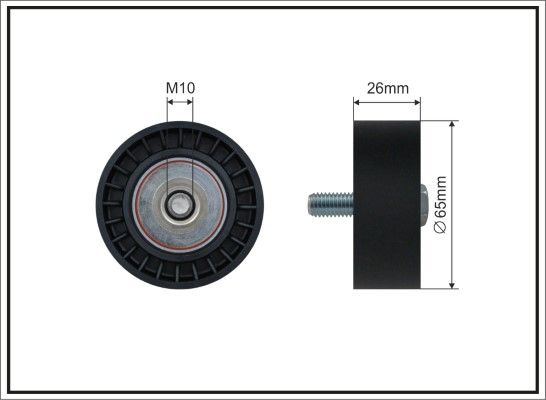 CAFFARO 143-26 Deflection/Guide Pulley, V-ribbed belt