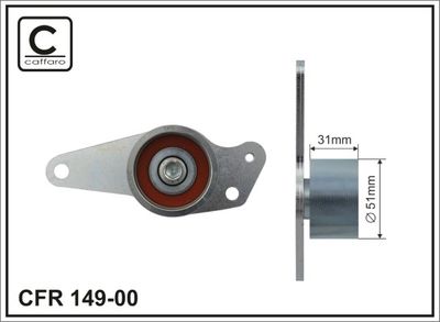 Tensioner, timing belt CAFFARO 149-00