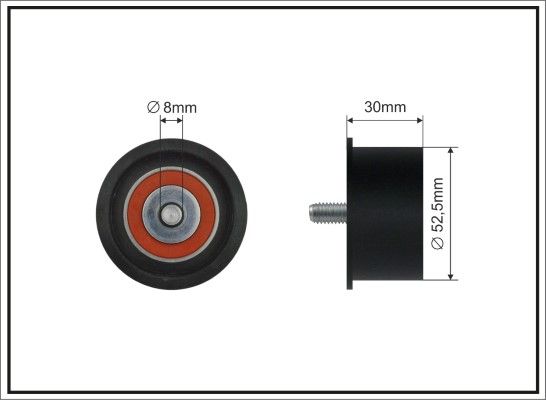 CAFFARO 154-49 Deflection Pulley/Guide Pulley, timing belt