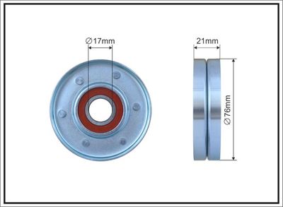 Tensioner Pulley, V-ribbed belt CAFFARO 170-00