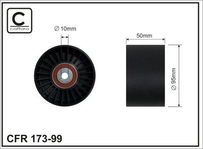 Deflection/Guide Pulley, V-ribbed belt CAFFARO 173-99