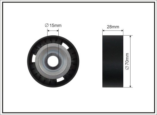 CAFFARO 180-87 SC Tensioner Pulley, V-ribbed belt