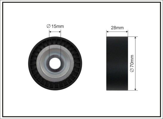 CAFFARO 180-87 Tensioner Pulley, V-ribbed belt