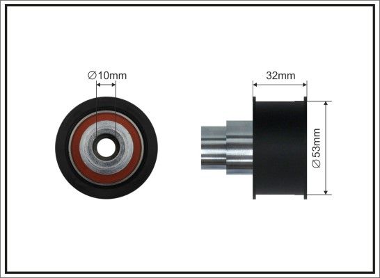 CAFFARO 182-89 Deflection Pulley/Guide Pulley, timing belt