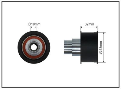 Deflection Pulley/Guide Pulley, timing belt CAFFARO 182-89
