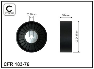 Deflection/Guide Pulley, V-ribbed belt CAFFARO 183-76
