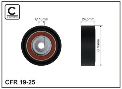 Deflection/Guide Pulley, V-ribbed belt CAFFARO 19-25