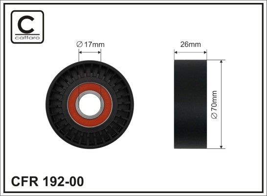 CAFFARO 192-00 Tensioner Pulley, V-ribbed belt