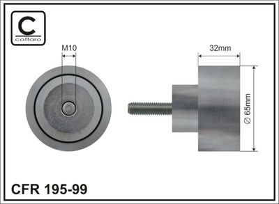 Deflection/Guide Pulley, V-ribbed belt CAFFARO 195-99