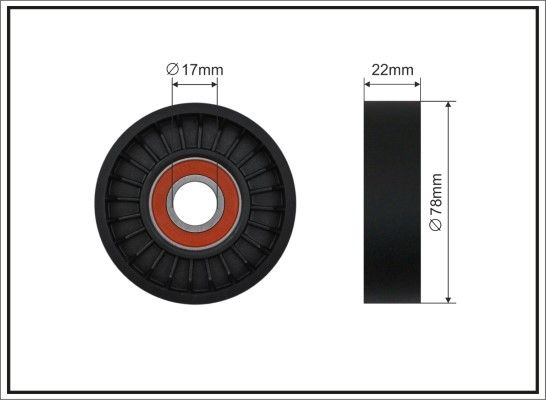 CAFFARO 213-87 Tensioner Pulley, V-ribbed belt