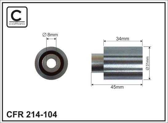 CAFFARO 214-104 Deflection Pulley/Guide Pulley, timing belt