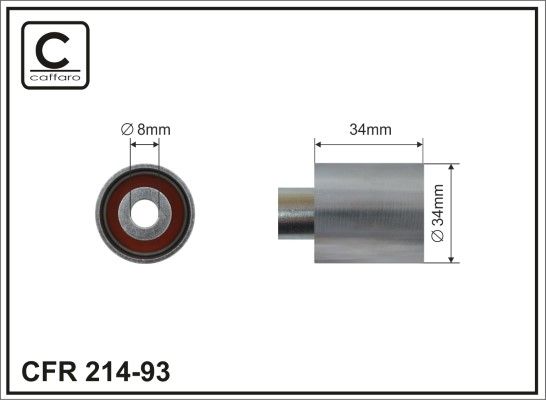 CAFFARO 214-93 Deflection Pulley/Guide Pulley, timing belt