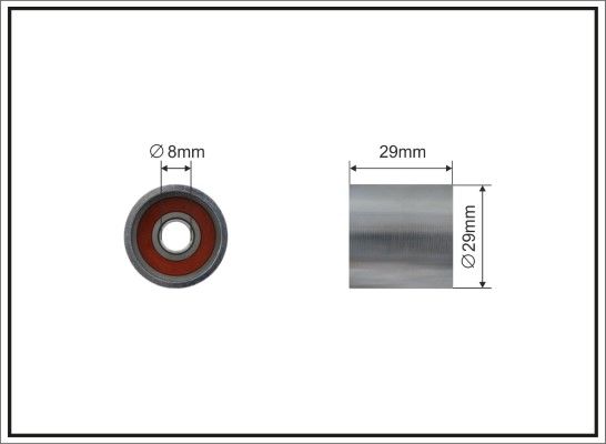CAFFARO 217-95 Deflection Pulley/Guide Pulley, timing belt
