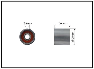 Deflection Pulley/Guide Pulley, timing belt CAFFARO 217-95