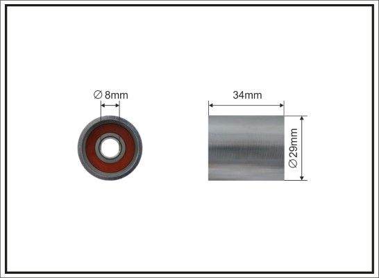 CAFFARO 219-95 Deflection Pulley/Guide Pulley, timing belt