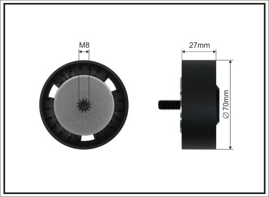 CAFFARO 226-99 SC Deflection/Guide Pulley, V-ribbed belt