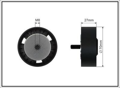 Deflection/Guide Pulley, V-ribbed belt CAFFARO 226-99 SC