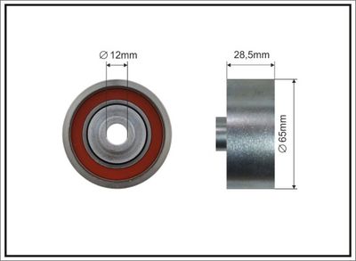 Deflection/Guide Pulley, V-ribbed belt CAFFARO 227-108
