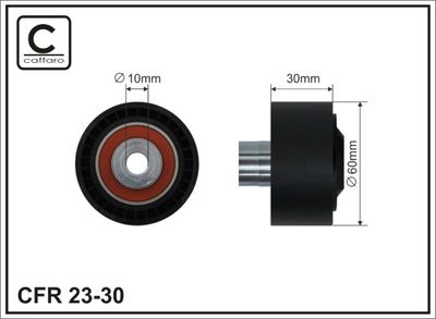 Deflection/Guide Pulley, V-ribbed belt CAFFARO 23-30