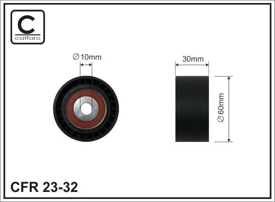 CAFFARO 23-32 Deflection Pulley/Guide Pulley, timing belt
