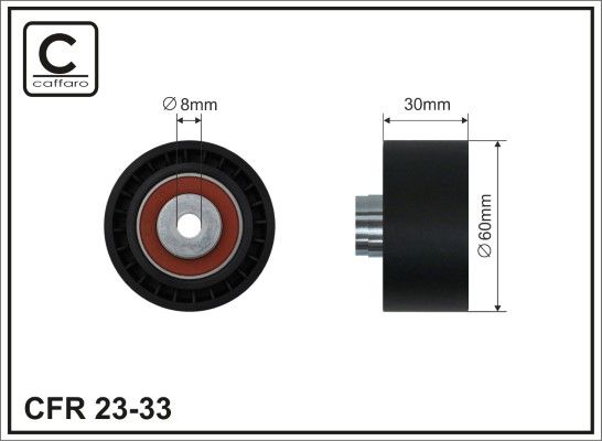 CAFFARO 23-33 Deflection Pulley/Guide Pulley, timing belt