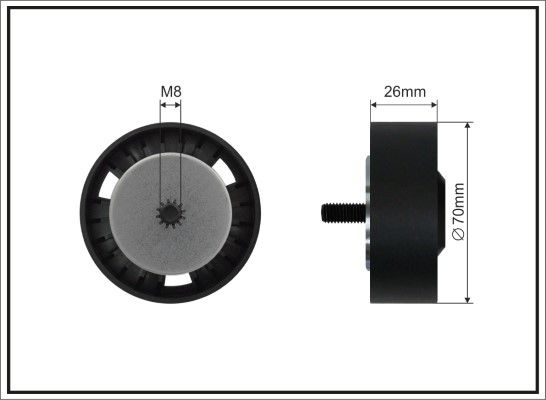 CAFFARO 238-99 SC Deflection/Guide Pulley, V-ribbed belt