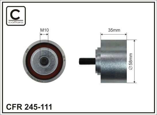 CAFFARO 245-111 Deflection Pulley/Guide Pulley, timing belt