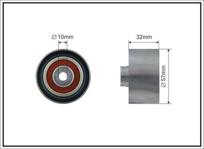 Deflection Pulley/Guide Pulley, timing belt CAFFARO 247-99