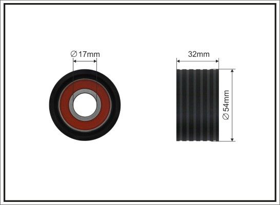 CAFFARO 25-99 Deflection Pulley/Guide Pulley, timing belt