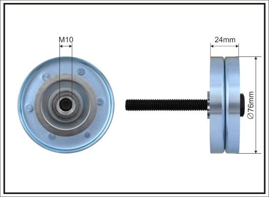 CAFFARO 252-53 Deflection/Guide Pulley, V-ribbed belt