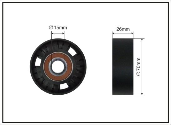 CAFFARO 254-00 SC Tensioner Pulley, V-ribbed belt