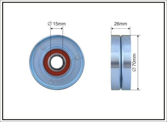 CAFFARO 254-00 Tensioner Pulley, V-ribbed belt