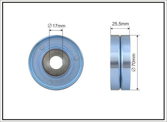 CAFFARO 255-00 Tensioner Pulley, V-ribbed belt