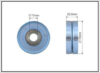 Tensioner Pulley, V-ribbed belt CAFFARO 255-00