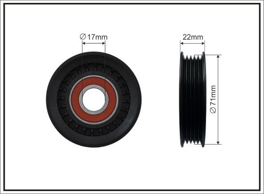 CAFFARO 257-00 Tensioner Pulley, V-ribbed belt