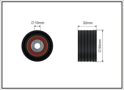 Deflection Pulley/Guide Pulley, timing belt CAFFARO 26-26