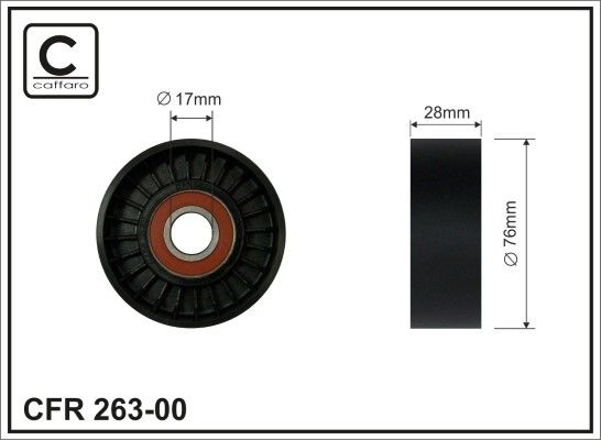 CAFFARO 263-00 Tensioner Pulley, V-ribbed belt