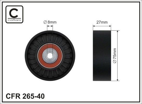 CAFFARO 265-40 Tensioner Pulley, V-ribbed belt