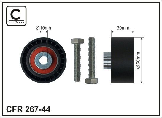 CAFFARO 267-44 Deflection Pulley/Guide Pulley, timing belt