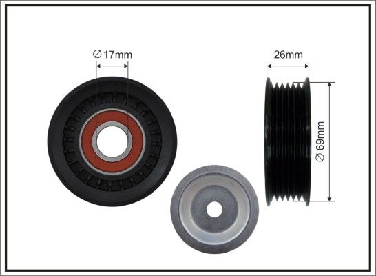 CAFFARO 268-00 Tensioner Pulley, V-ribbed belt