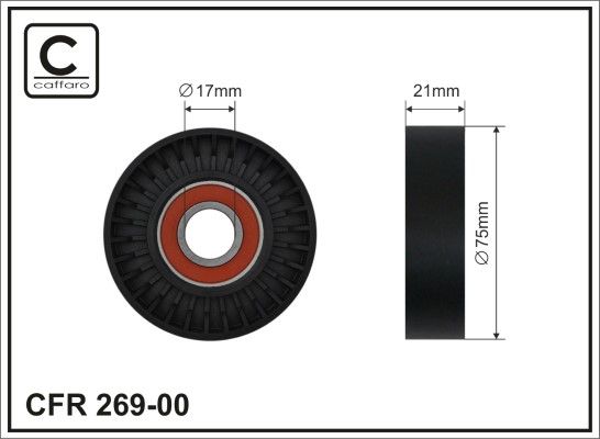 CAFFARO 269-00 Tensioner Pulley, V-ribbed belt