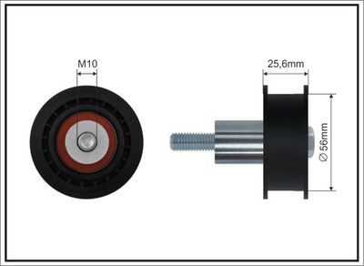 Deflection Pulley/Guide Pulley, timing belt CAFFARO 27-48