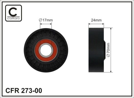 CAFFARO 273-00 Tensioner Pulley, V-ribbed belt