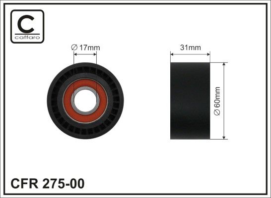 CAFFARO 275-00 Tensioner Pulley, V-ribbed belt
