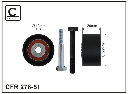 CAFFARO 278-51 Deflection Pulley/Guide Pulley, timing belt